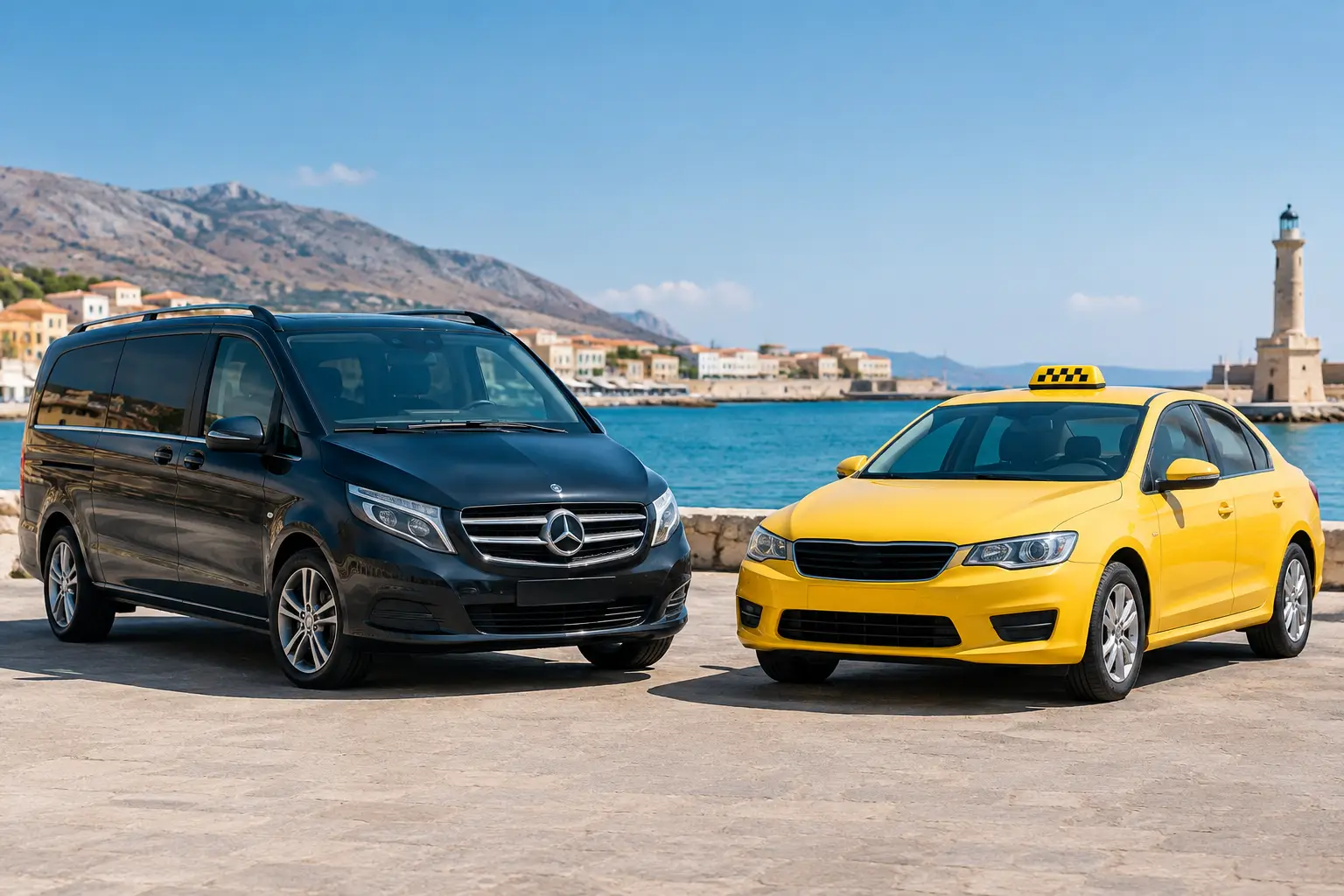 Minivan Versus Taxis for Crete Transfers
